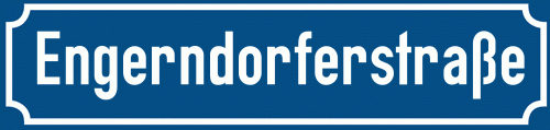 Straßenschild Engerndorferstraße