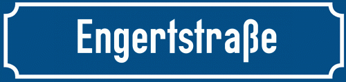 Straßenschild Engertstraße