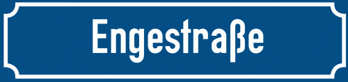 Straßenschild Engestraße zum kostenlosen Download