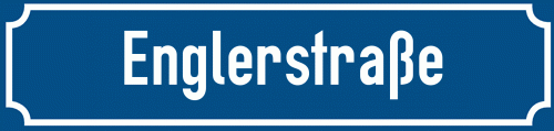Straßenschild Englerstraße