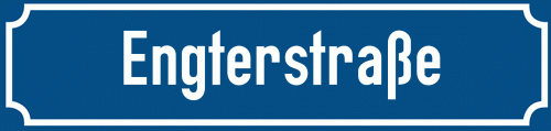 Straßenschild Engterstraße