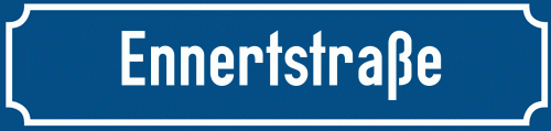 Straßenschild Ennertstraße