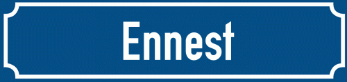 Straßenschild Ennest