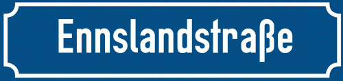 Straßenschild Ennslandstraße zum kostenlosen Download