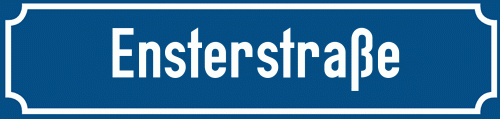Straßenschild Ensterstraße
