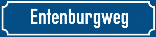 Straßenschild Entenburgweg