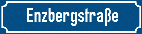 Straßenschild Enzbergstraße