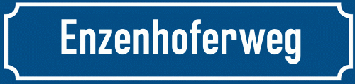 Straßenschild Enzenhoferweg zum kostenlosen Download