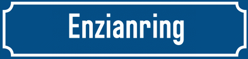 Straßenschild Enzianring