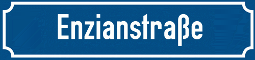 Straßenschild Enzianstraße zum kostenlosen Download