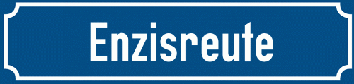 Straßenschild Enzisreute zum kostenlosen Download