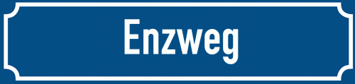 Straßenschild Enzweg