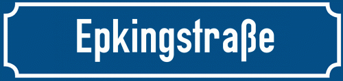 Straßenschild Epkingstraße