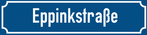 Straßenschild Eppinkstraße zum kostenlosen Download