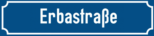 Straßenschild Erbastraße