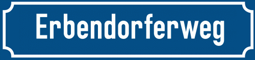 Straßenschild Erbendorferweg