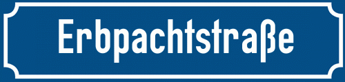 Straßenschild Erbpachtstraße