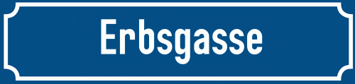 Straßenschild Erbsgasse