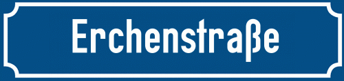Straßenschild Erchenstraße