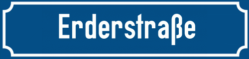 Straßenschild Erderstraße