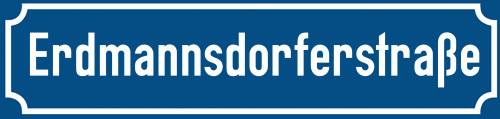 Straßenschild Erdmannsdorferstraße