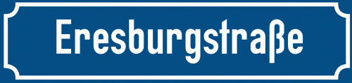 Straßenschild Eresburgstraße zum kostenlosen Download