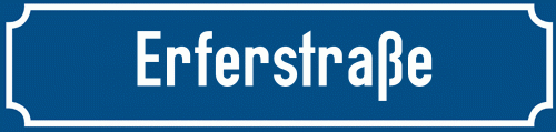 Straßenschild Erferstraße