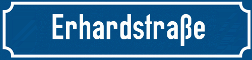 Straßenschild Erhardstraße