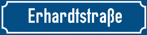 Straßenschild Erhardtstraße
