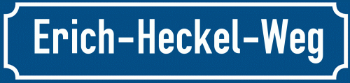 Straßenschild Erich-Heckel-Weg