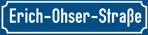 Straßenschild Erich-Ohser-Straße
