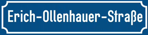 Straßenschild Erich-Ollenhauer-Straße zum kostenlosen Download