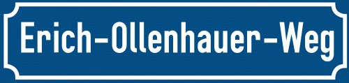 Straßenschild Erich-Ollenhauer-Weg