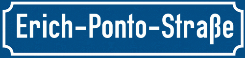 Straßenschild Erich-Ponto-Straße