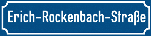 Straßenschild Erich-Rockenbach-Straße