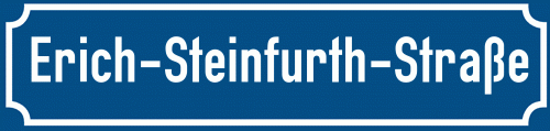 Straßenschild Erich-Steinfurth-Straße