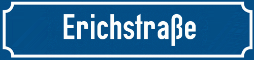 Straßenschild Erichstraße