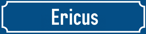 Straßenschild Ericus