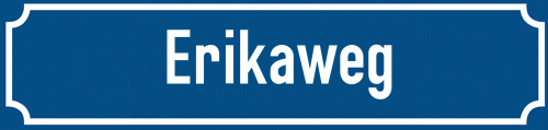 Straßenschild Erikaweg