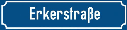 Straßenschild Erkerstraße