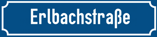 Straßenschild Erlbachstraße
