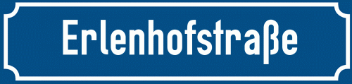 Straßenschild Erlenhofstraße