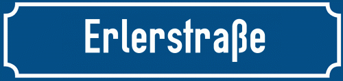 Straßenschild Erlerstraße
