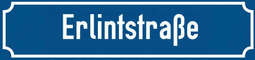 Straßenschild Erlintstraße