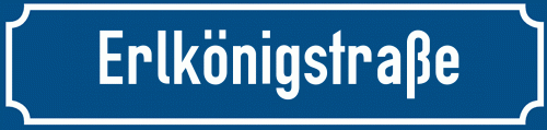 Straßenschild Erlkönigstraße