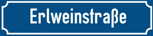 Straßenschild Erlweinstraße