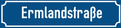 Straßenschild Ermlandstraße