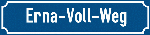 Straßenschild Erna-Voll-Weg