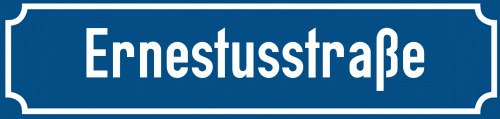 Straßenschild Ernestusstraße