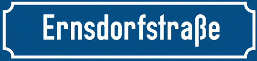 Straßenschild Ernsdorfstraße